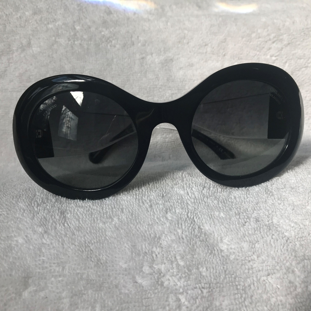 Chanel Sunglasses 5265 501/s8, Black/Clear Frames